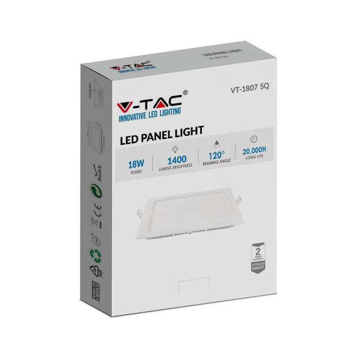 (Lot de 20) Panneau LED Premium 18W 6400K Carré