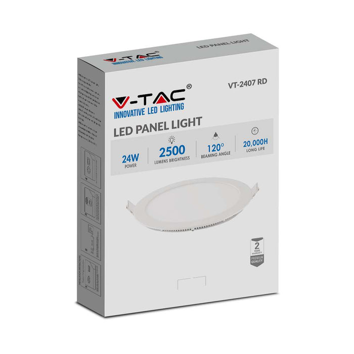 (Lot de 10) Panneau LED Premium 24W 2700K Rond