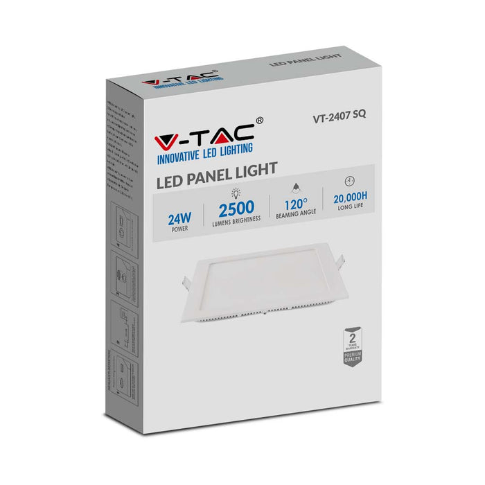 (Lot de 10) Panneau LED Premium 24W 6400K Carré
