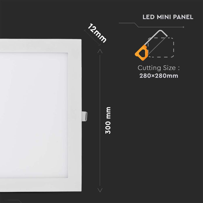 (Lot de 10) Panneau LED Premium 24W 2700K Carré