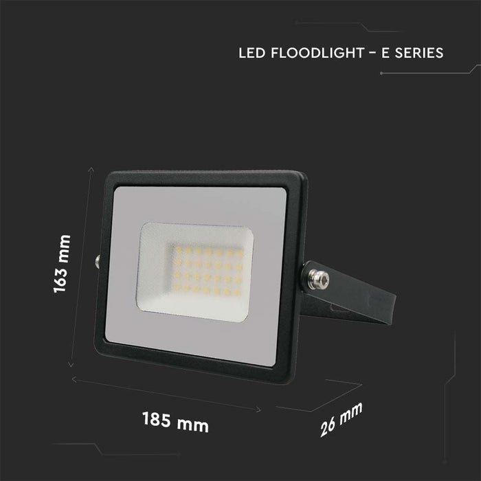 (Lot de 20) Projecteur LED SMD 30W VT-4031 6500K Corps Noir