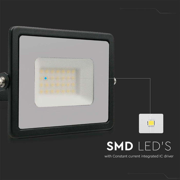 (Lot de 20) Projecteur LED SMD 30W VT-4031 6500K Corps Noir