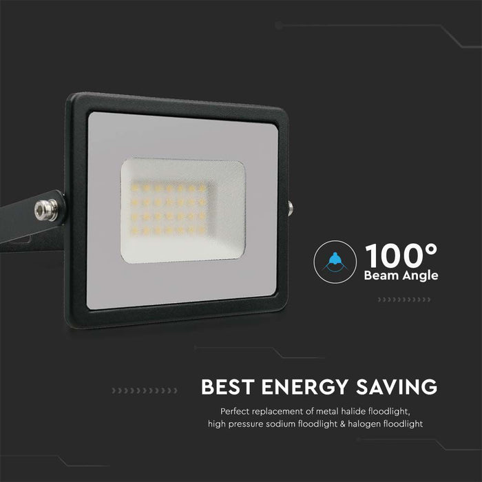 (Lot de 20) Projecteur LED SMD 30W VT-4031 6500K Corps Noir