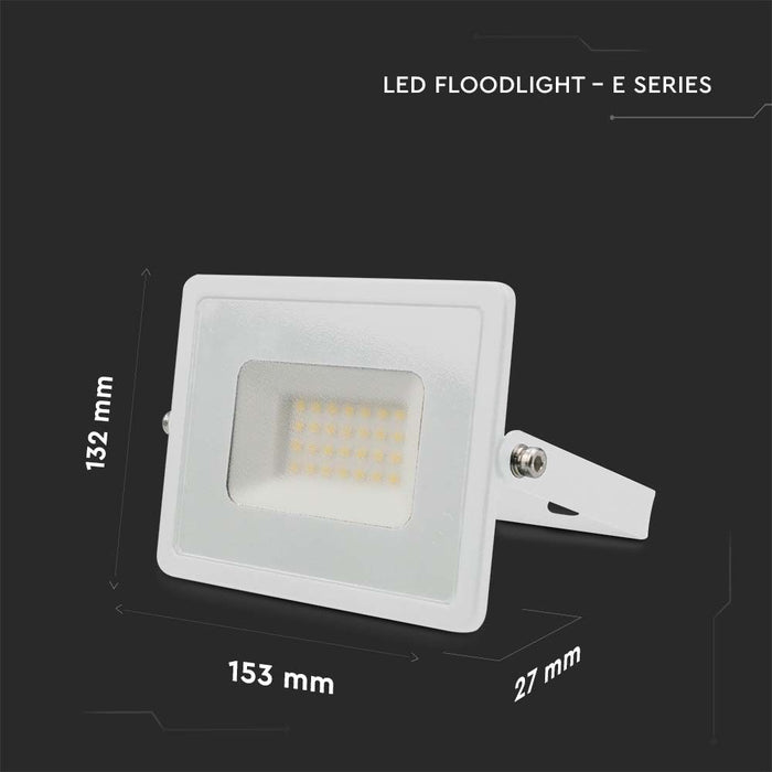 (Lot de 20) Projecteur LED SMD 30W VT-4031 Corps Blanc 4000K