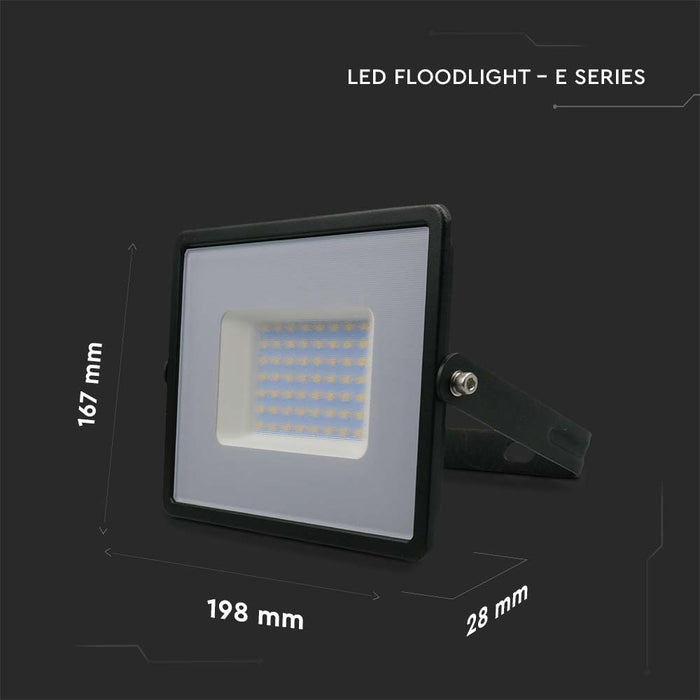 (Lot de 10) Projecteur LED SMD VT-4051 50W 4000K Corps Noir