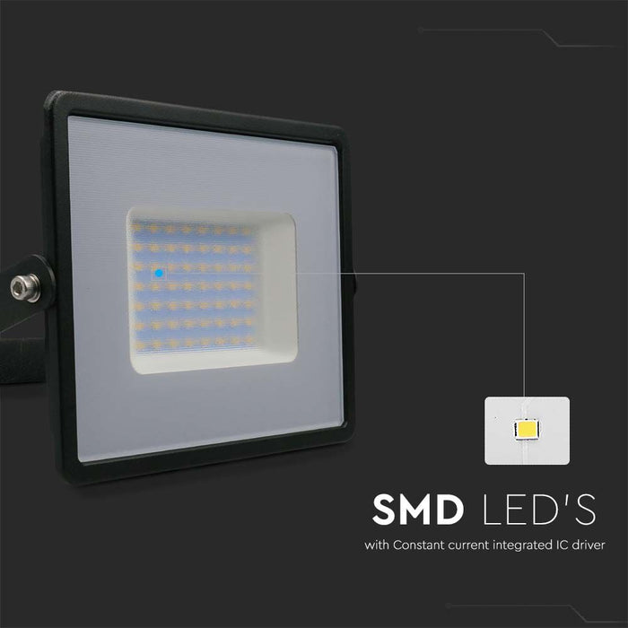 (Lot de 10) Projecteur LED SMD VT-4051 50W 4000K Corps Noir