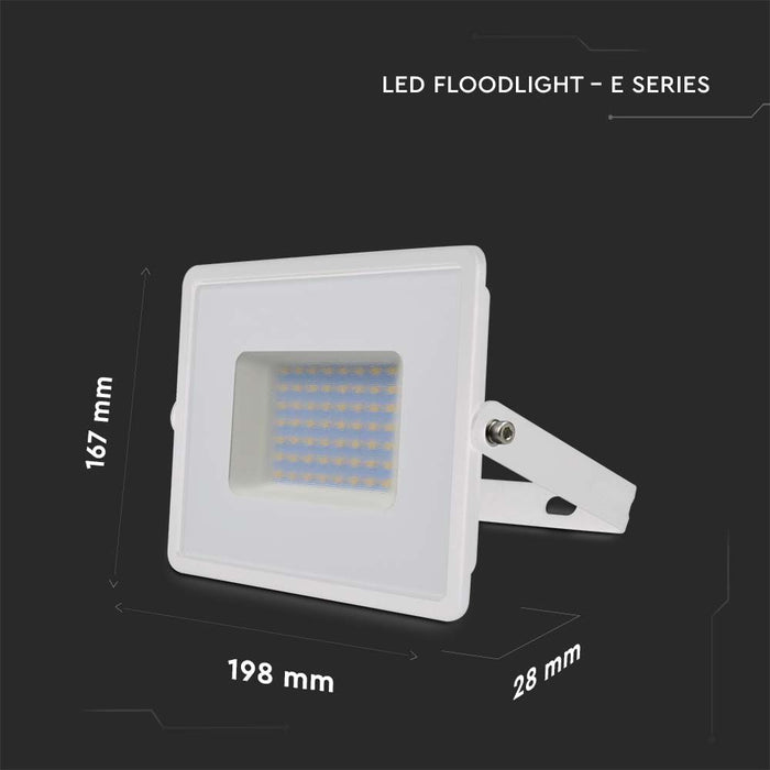 (Lot de 10) Projecteur LED SMD VT-4051 50W 4000K Corps Blanc