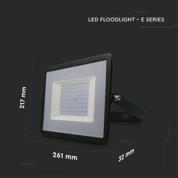 (Lot de 10) Projecteur LED SMD 100W 4000K Corps Noir