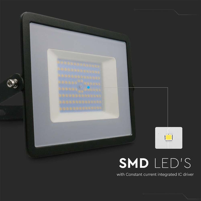 (Lot de 10) Projecteur LED SMD 100W 4000K Corps Noir