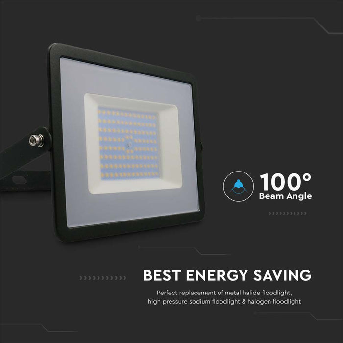 (Lot de 10) Projecteur LED SMD 100W 4000K Corps Noir