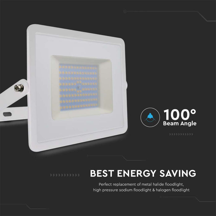 (Lot de 10) Projecteur LED SMD 100W VT-40101 Blanc Chaud 3000K