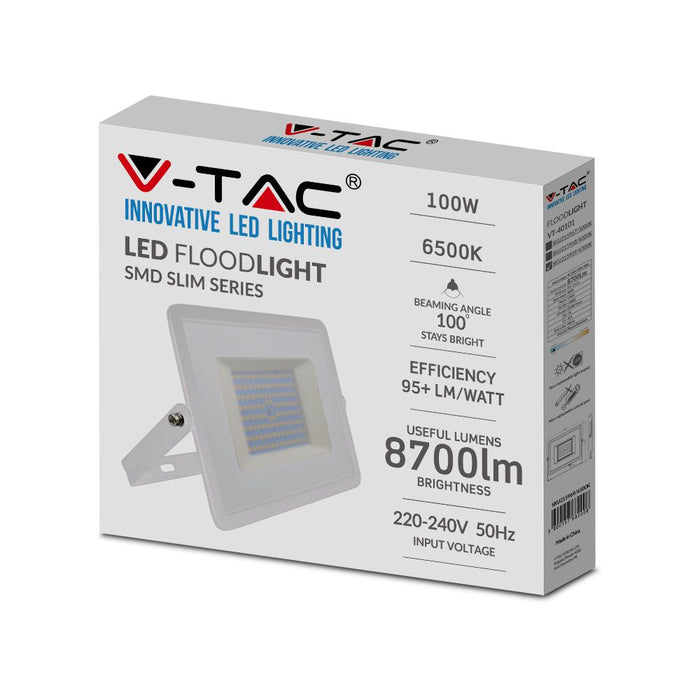 (Lot de 10) Projecteur LED SMD 100W VT-40101 Blanc Froid 6500K