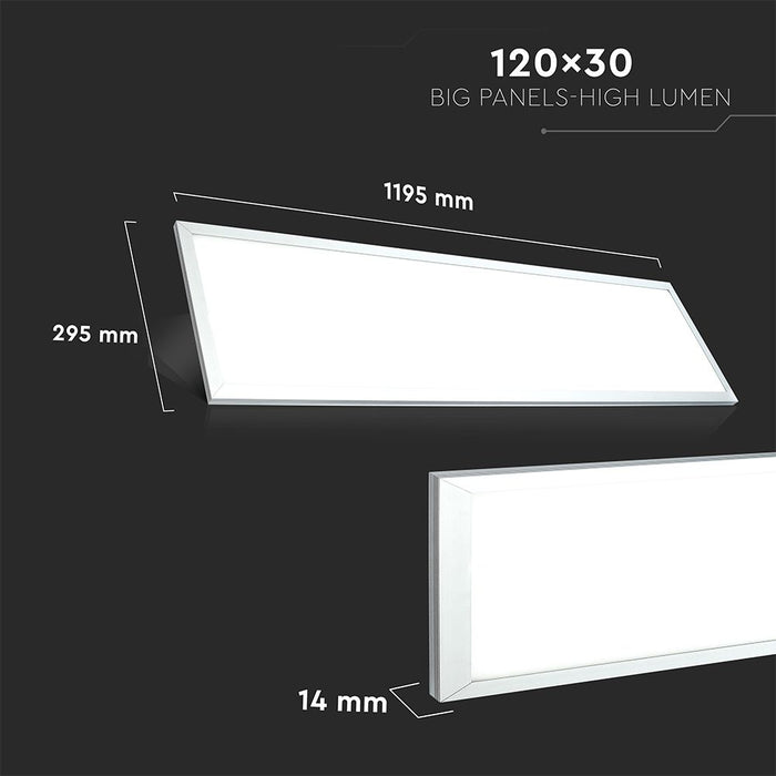 Panneau LED 29W VT-12031 120x30CM 4000K Haut Lumen 6 pièces/paquet