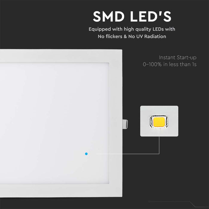 (Lot de 10) Panneau LED 36W VT-3107 6400K Carré