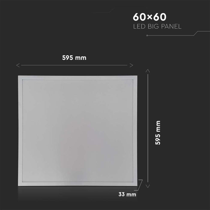 (Lot de 6) Panneau LED rétroéclairé 36W VT-6242 595x595mm Driver LIFUD TP-A Noté & sans scintillement 6500K