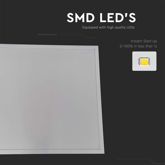 (Lot de 6) Panneau LED rétroéclairé 36W VT-6242 595x595mm Driver LIFUD TP-A Noté & sans scintillement 6500K