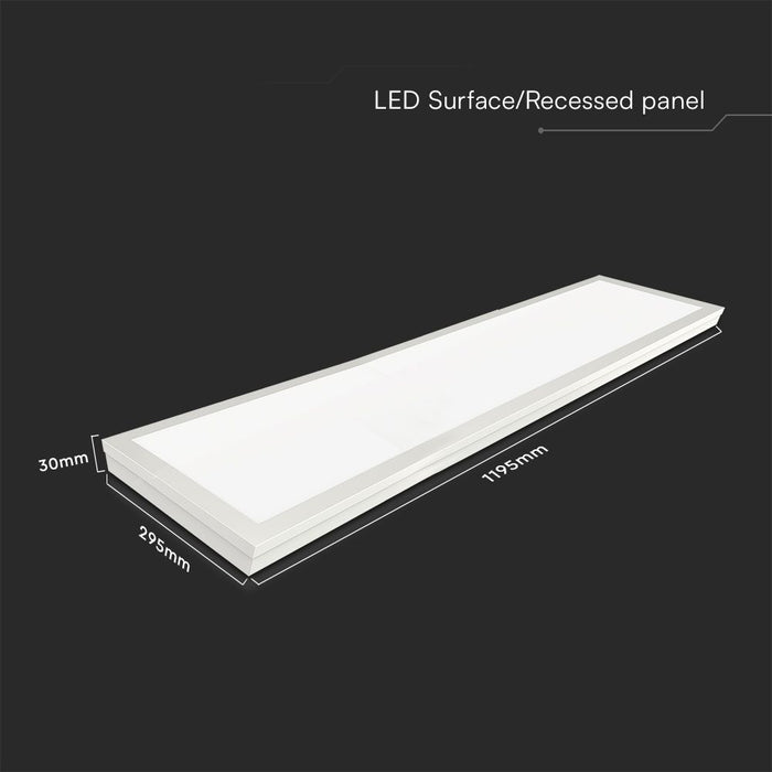 (Lot de 6) Panneau LED rétroéclairé 2 en 1 40W VT-6147 avec puce Samsung 1200x300mm 4000K