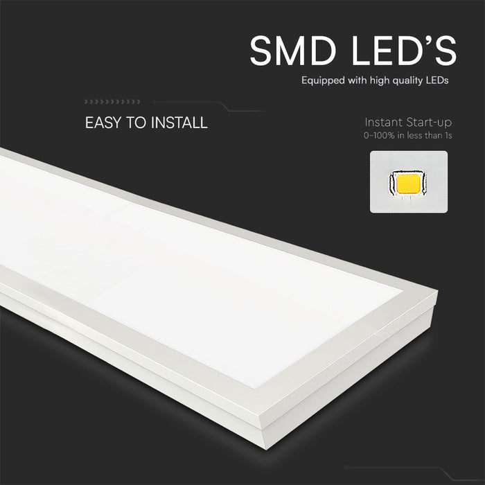 (Lot de 6) Panneau LED rétroéclairé 2 en 1 40W VT-6147 avec puce Samsung 1200x300mm 4000K