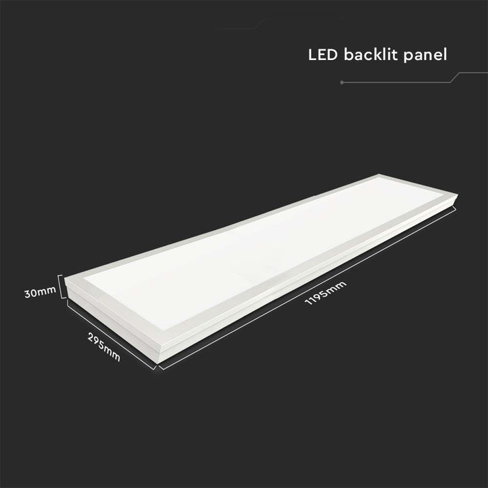 (Lot de 6) Panneau LED encastré 40W VT-6147 1200x300mm 6500K 6 pièces/paquet