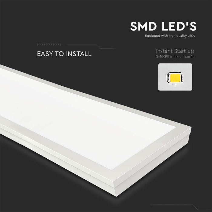 (Lot de 6) Panneau LED encastré 40W VT-6147 1200x300mm 6500K 6 pièces/paquet