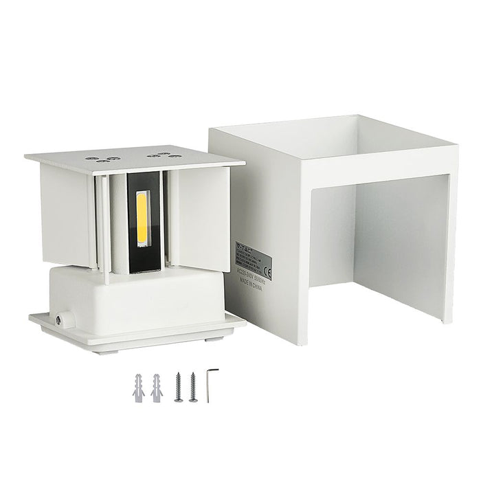 (Lot de 20) Applique Murale LED 5W Chip Bridgelux 3000K Blanc Carré