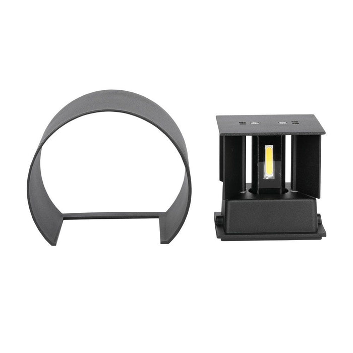 (Lot de 20) Applique Murale LED 5W VT-756 Chip Bridgelux 3000K Noir Rond