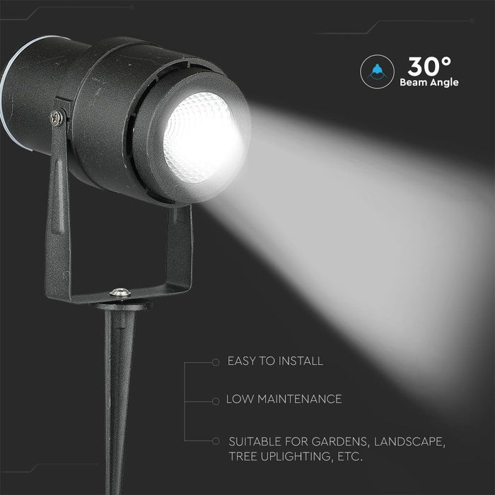 (Lot de 50) Lampe de Jardin LED 12W VT-857 3000K Corps Noir