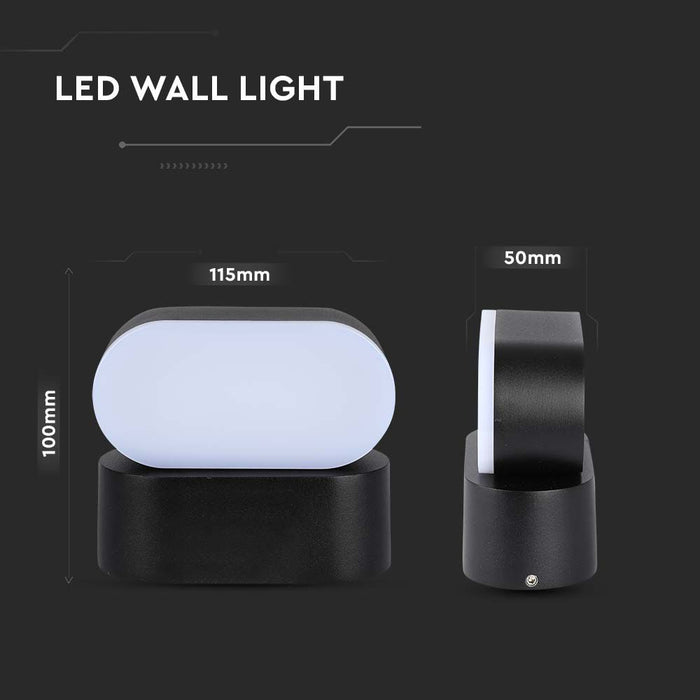 (Lot de 20) Applique Murale LED 5W VT-816 4000K Corps Noir