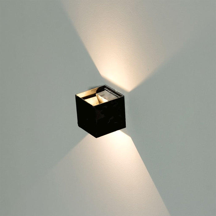 (Lot de 20) Applique Murale LED 11W VT-759-12 Bridgelux Chip 3000K Noir Carré