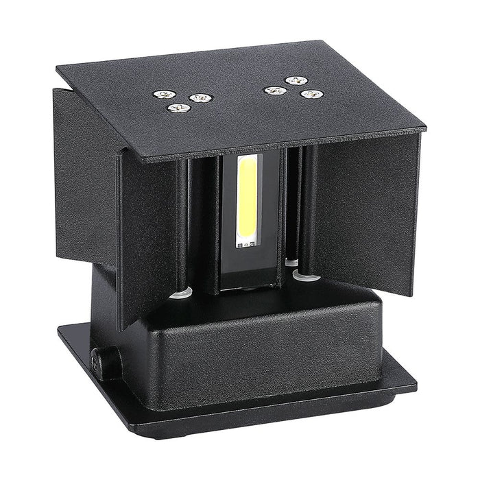 (Lot de 20) Applique Murale LED 11W VT-759-12 Bridgelux Chip 3000K Noir Carré
