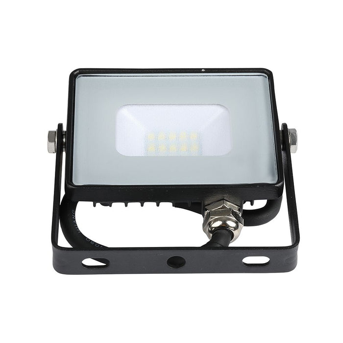 (Lot de 20) Projecteur LED 10W SMD avec puce Samsung, câble de 1m, 6500K, corps noir et verre gris