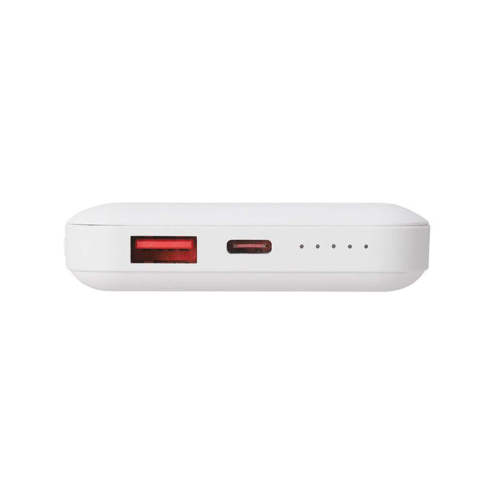 (Lot de 40) Batterie Externe Magnétique sans Fil 10000mAh avec Anneau Métallique - Blanc