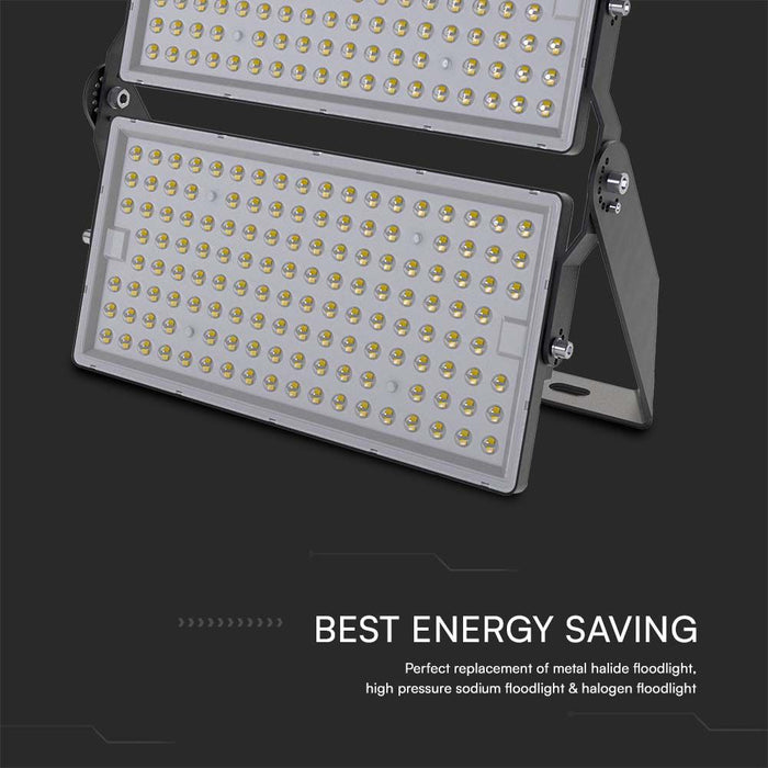 Projecteur LED Ultra Puissant 500W VT-48500 1M Câble 4000K Corps Noir IP65 135LM/W