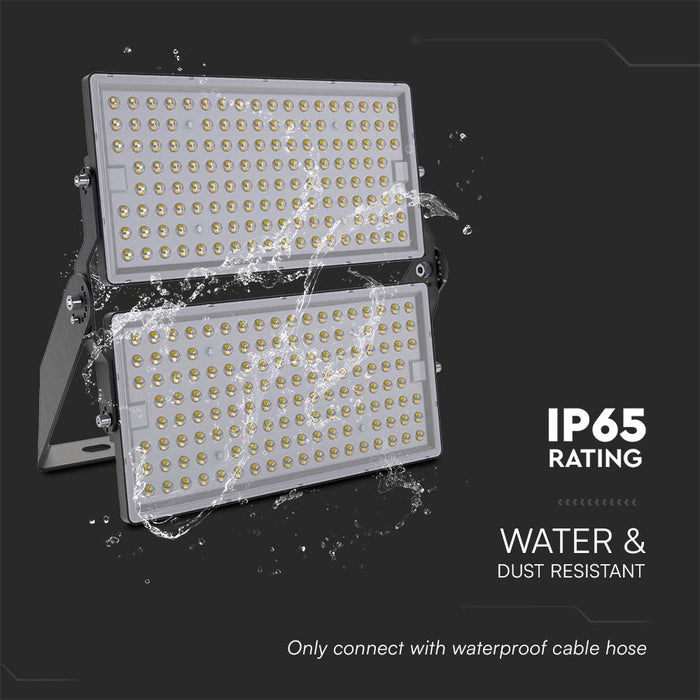 Projecteur LED Ultra Puissant 500W VT-48500 1M Câble 4000K Corps Noir IP65 135LM/W