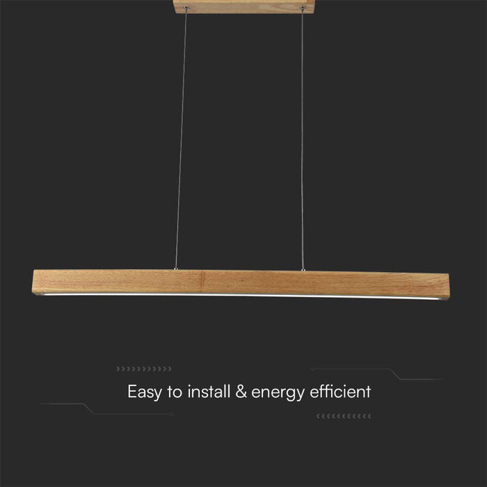 (Lot de 10) Suspension LED 12W VT-7582 4000K Corps en Bois