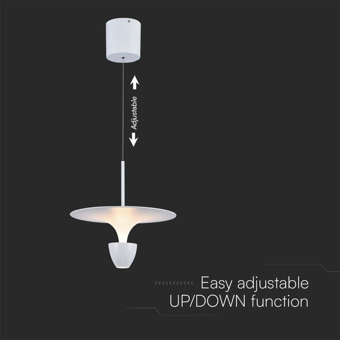 (Lot de 5) Suspension LED 9W VT-7532M 30x320x100cm Blanc Pur 3000K