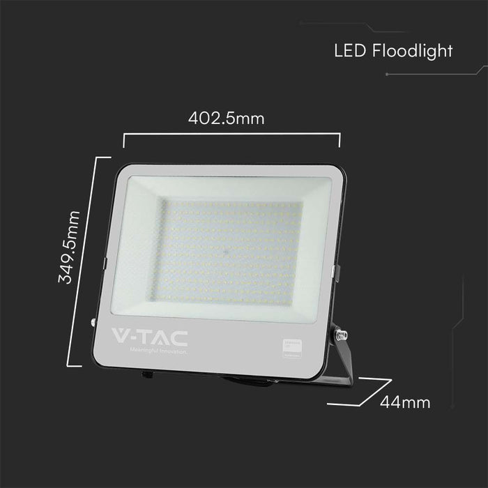 (Lot de 4) Projecteur LED 100W VT-44101 Samsung Chip 1M Fil 6500K Corps Noir Verre Gris 135LM/W