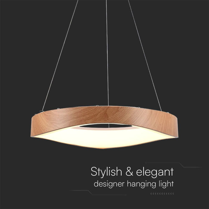 (Lot de 5) Lampe Suspendue LED Designer VT-7974 3000K Bois Peinture+Corps Blanc