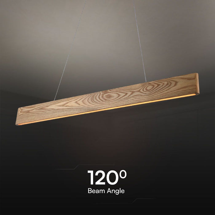 (Lot de 10) Lampe Suspendue LED 24W VT-7975 3000K Corps en Bois Peint