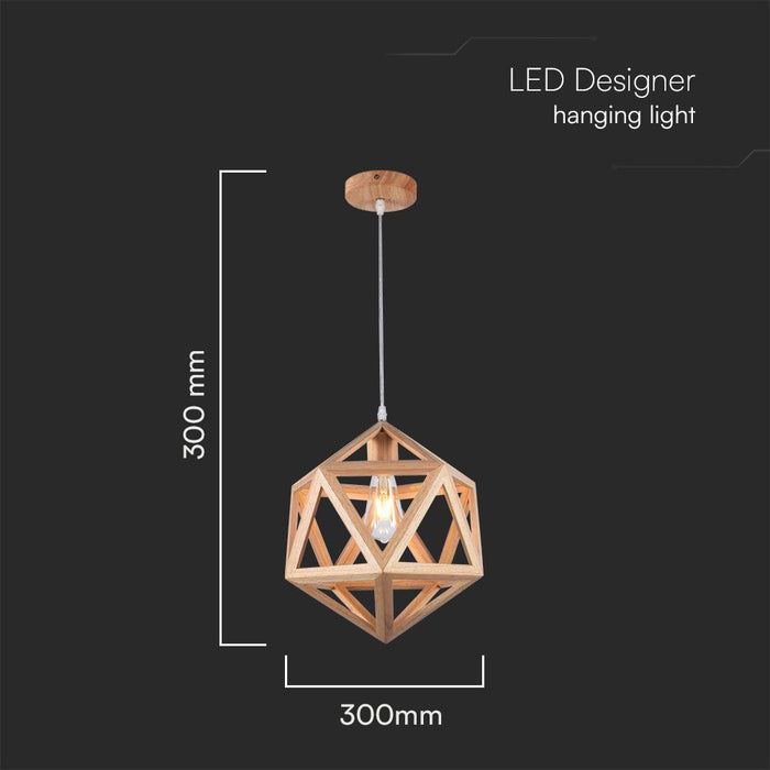 (Lot de 3) Suspension LED Designer VT-7976 Corps Marron