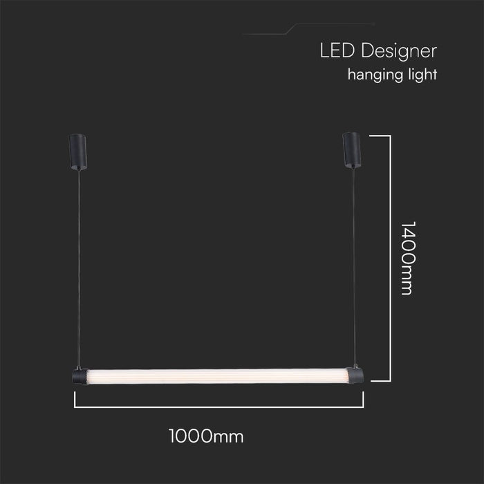 (Lot de 8) Lampe Suspendue LED Designer VT-7992 3000K Corps Noir et Blanc