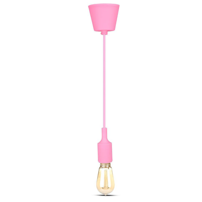 (Lot de 100) Support de Suspension en Silicone E27 - Rose