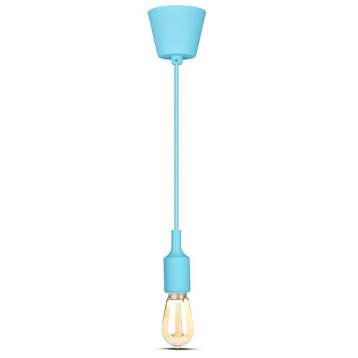 (Lot de 100) Support de Suspension en Silicone E27 - Bleu Clair