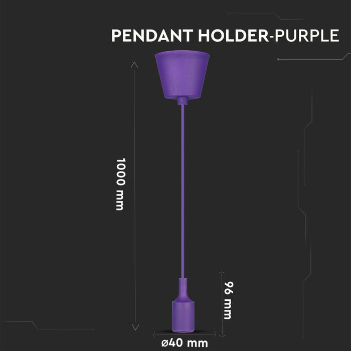 (Lot de 100) Support de Suspension en Silicone E27 - Violet