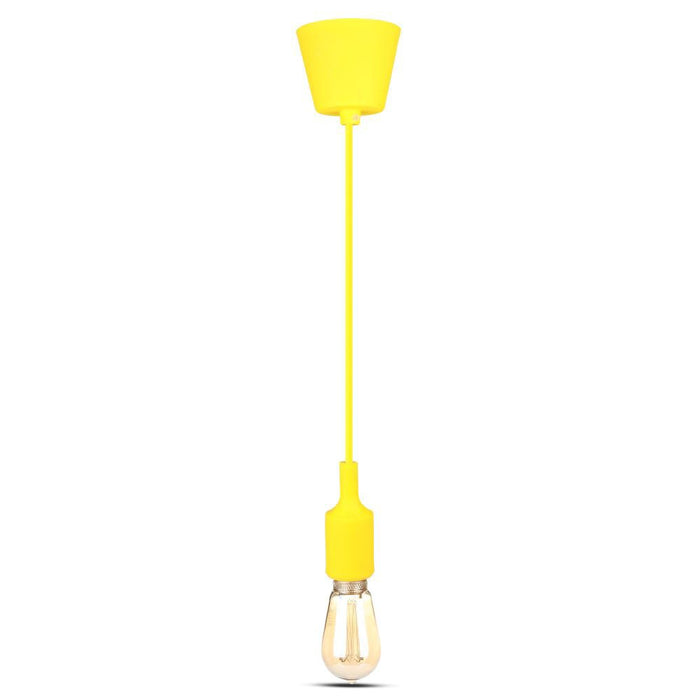 (Lot de 100) Support de Suspension en Silicone E27 Jaune VT-7228