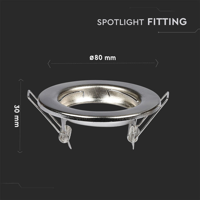 (Lot de 100) Support GU10 rond en nickel satiné - Lot de 2
