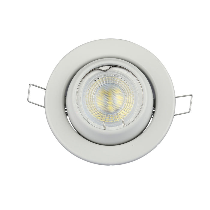 (Lot de 100) Support GU10 pour changement d'angle rond blanc VT-780