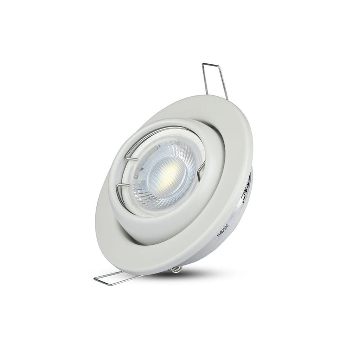 (Lot de 100) Support GU10 pour changement d'angle rond blanc VT-780