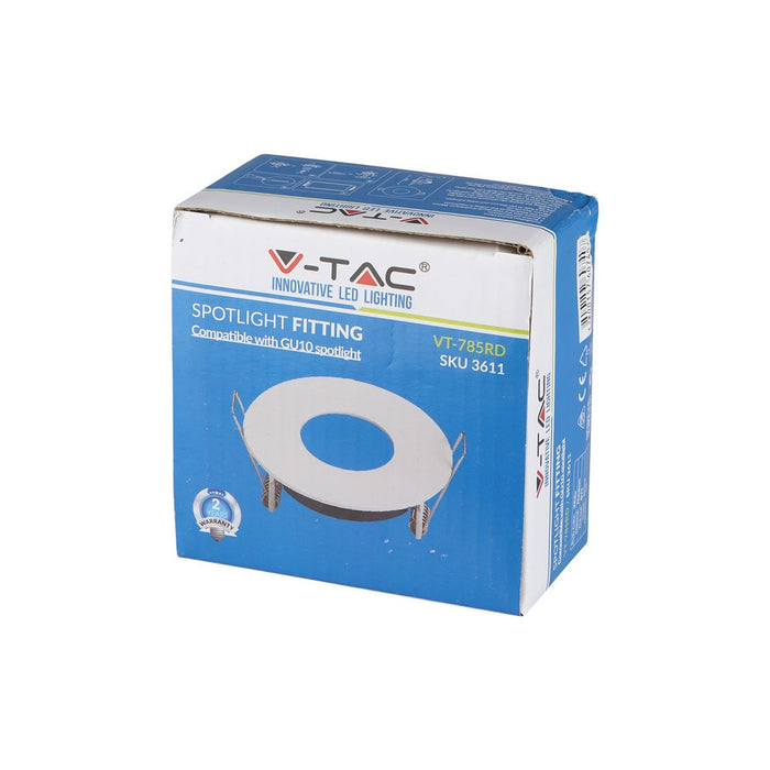 (Lot de 100) Douille GU10 VT-785 Mat Ronde Blanche