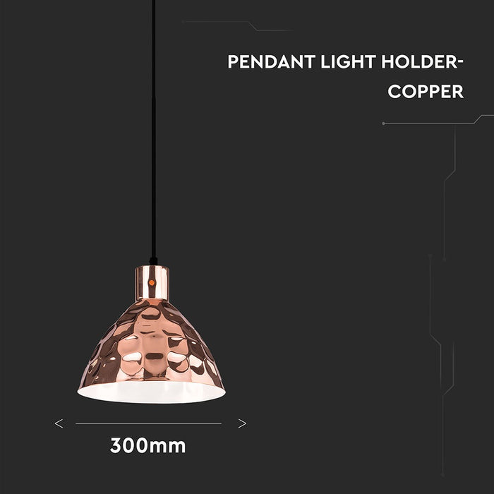 (Lot de 4) Porte-lampe de suspension E27 VT-8300 - Cuivre